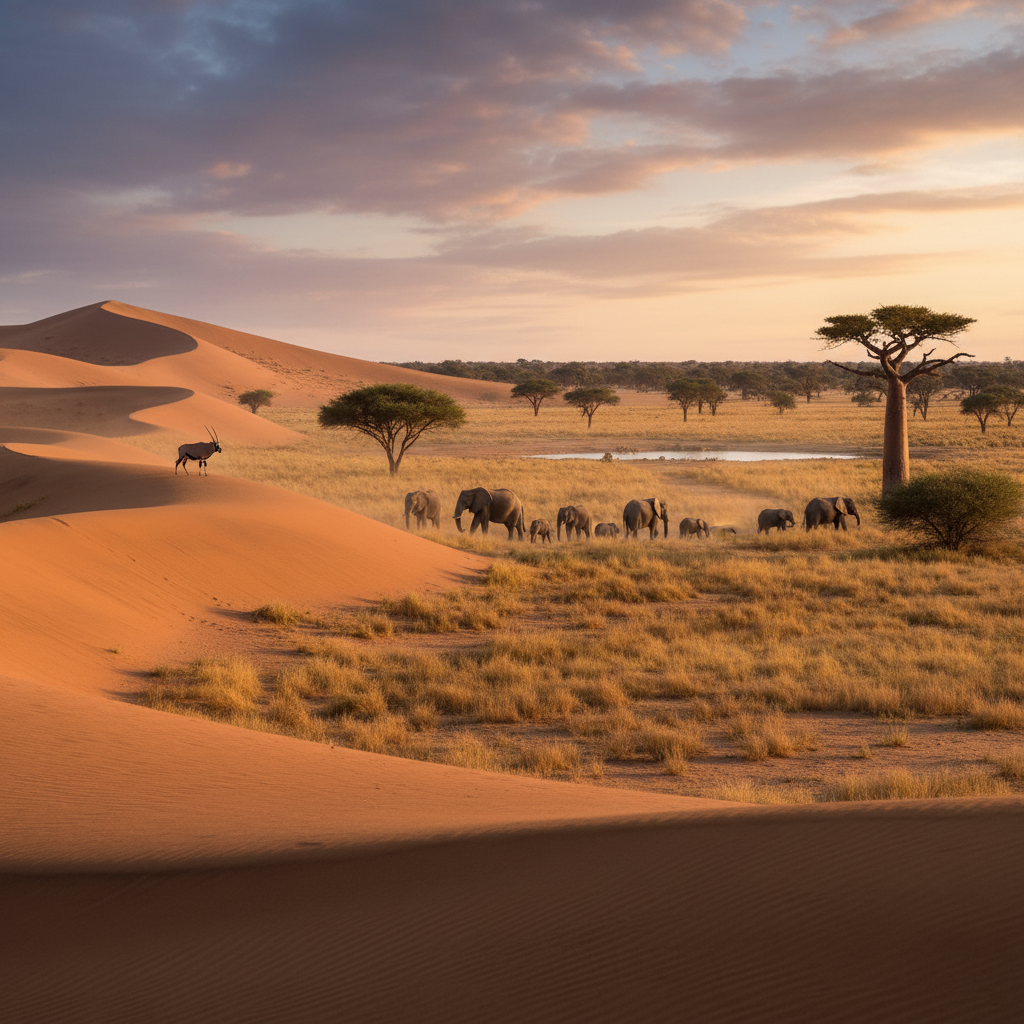 Safari en Namibie : entre désert et savane